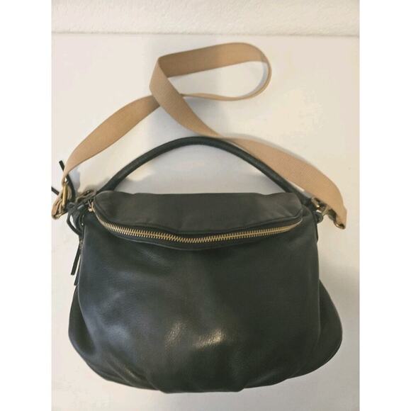Margot Soft Leather Fold Over Tassel Crossbody Shoulder Bag Blackb13x8x3 - Picture 4 of 12